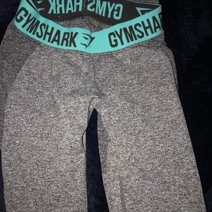 Gymshark charcoal marl/pale turquoise flex
